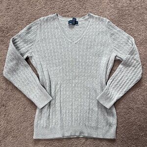 Light Grey Karen Scott V-neck Sweater